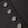 Studded Faux Leather Shoulder Bag – Black