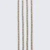 Studded Linen-Blend Choker Necklace – Beige