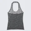 Swirly Lace Halterneck Top – Dark Grey