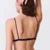 Swirly Lace Triangle Bra – Black