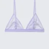 Swirly Lace Triangle Bra – Light Lilac