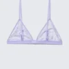 Swirly Lace Triangle Bra – Light Lilac