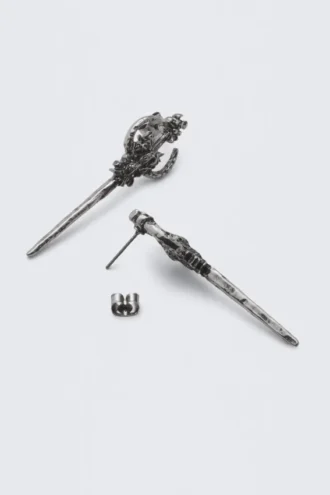 Sword Earrings – Silver
