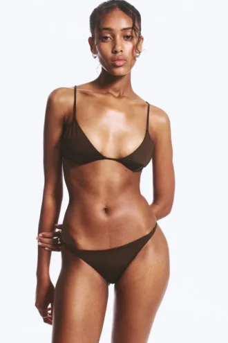 Tanga Brazilian Bikini Bottoms – Dark Brown