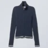 Tarja Sporty Zip Cardigan – Navy