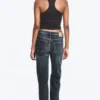 Tension Mid Rise Slim Bootcut Jeans – Deep Sea Blue – Dark Blue
