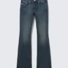 Tension Mid Rise Slim Bootcut Jeans – Deep Sea Blue – Dark Blue