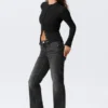 Tension Mid Rise Slim Bootcut Jeans – Paloma Black – Black
