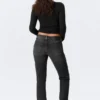 Tension Mid Rise Slim Bootcut Jeans – Paloma Black – Black