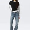 Tension Mid Rise Slim Bootcut Jeans – Thunder Blue – Dark Blue