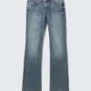 Tension Mid Rise Slim Bootcut Jeans – Thunder Blue – Dark Blue