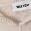 Terri Wool Blend Sheer Knit Hoodie – Light Grey