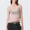 Textured Knitted Tank Top – Light Pink