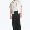 Textured Short-Sleeved Resort Shirt – Light Dusty Mole