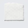 Textured Triangle Knit Scarf – Light White