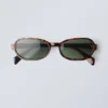 Thin Oval Frame Sunglasses – Tortoiseshell-Patterned