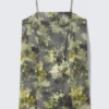 Tie-Back Twill Mini Dress – Grey – Dirty Floral
