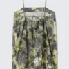 Tie-Back Twill Mini Dress – Grey – Dirty Floral