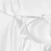 Tie-Back Twill Mini Dress – White