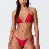 Tie Bikini Tanga Bottoms – Bright Red