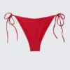 Tie Bikini Tanga Bottoms – Bright Red