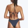 Tie Halter Neck Swimsuit – Dark Blue