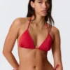 Tie Triangle Bikini Top – Bright Red