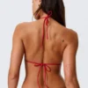 Tie Triangle Bikini Top – Bright Red