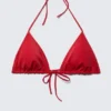 Tie Triangle Bikini Top – Bright Red