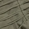 Tie Waist V-Neck Zip Halter Top – Khaki Green
