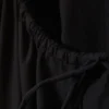 Tiered Cotton Poplin Maxi Dress – Black