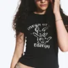 Tight Graphic Mini T-Shirt – Black – Bunny