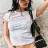 Tight Graphic Mini T-Shirt – White – White Bunny