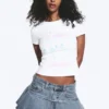 Tight Graphic Mini T-Shirt – White – White Bunny
