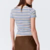 Tight Mini T-Shirt – Blue/Pink Multi Stripe