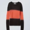 Tina Sweater – Black & Orange
