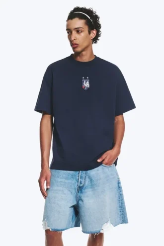 Toffs Loose Boxy Football T-Shirt – Dark Blue