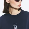 Toffs Loose Boxy Football T-Shirt – Dark Blue
