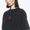Toffs Loose Boxy Football T-Shirt – off Black