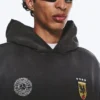 Toffs Loose Fit Football Hoodie – Dark Black