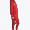 Toffs Loose Fit Zip Football Hoodie – Bright Red