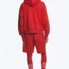 Toffs Loose Fit Zip Football Hoodie – Bright Red