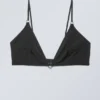 Tori Piercing Triangle Bra – Black