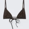 Triangle Bikini Top – Dark Brown