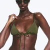 Triangle Bikini Top – Dark Green – Shimmer
