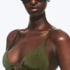 Triangle Bikini Top – Dark Green – Shimmer