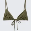 Triangle Bikini Top – Dark Green – Shimmer