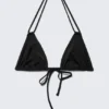 Triangle Halter Bikini Top – Black