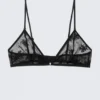 Triangle Lace Bra – Black
