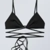 Triangle Wrap-Around Bikini Top – Black